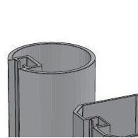 Alusign Outdoor okrogel steber, 1 utor